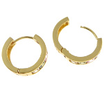 18K Gold Plate Multi Color CZ Hoop Earrings