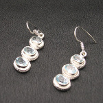 Artist-Crafted Sterling Silver & Faceted Blue Topaz Earrings