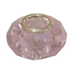 Pink Faceted Crystal European Bracelet Bead