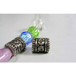 Tibetan Silver Banded High-Relief Swirl Spacer Beads