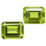 Peridot - 7x5mm Emerald Cut Loose Gemstone