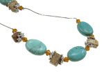 Turquoise Amber Agate & Gemstone Necklace