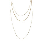 Nordstrom Closeout Three Strand Silver Tone Snake Chain Necklace