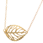 Silhouette Leaf Necklace ~ 14K Gold Vermeil on Sterling Silver