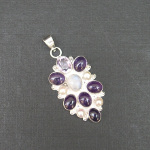 Artist-Crafted Sterling Silver & Amethyst Pearl Pendant
