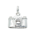 Sterling Silver Figural 35mm Camera Photography Pendant Charm