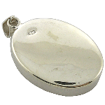 Sterling Silver & White Mother-of-Pearl Oval Pendant